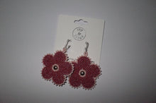 Load image into Gallery viewer, Flower Seed Bead Earrings