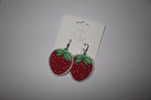 Load image into Gallery viewer, Strawberry Beaded Earrings